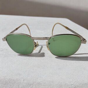 Vintage USSSCO GREEN GLASSES SAFETY STEAMPUNK MOTORCYCLE VINTAGE